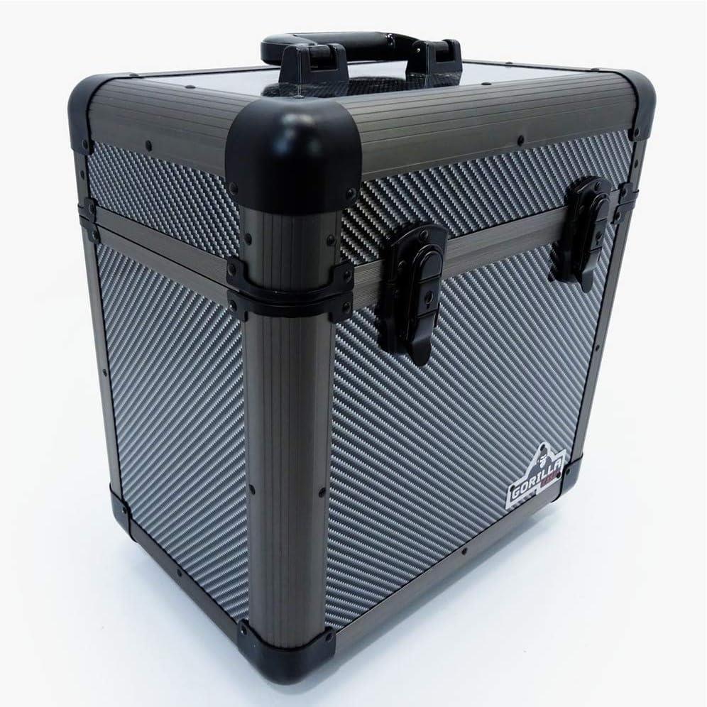 Vinyl Record Storage Box Case (Carbon) Holds 60